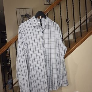 Peter Millar Button Down Long Sleeve L Gray Super Soft